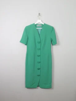 Vintage Green Button Down Dress XS