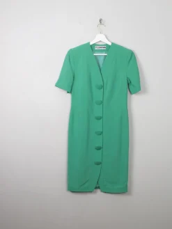 Vintage Green Button Down Dress XS