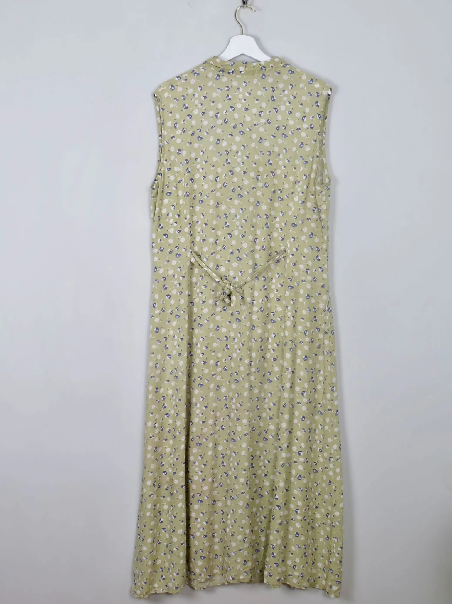 Vintage Green Floral Maxi Dress L/XL