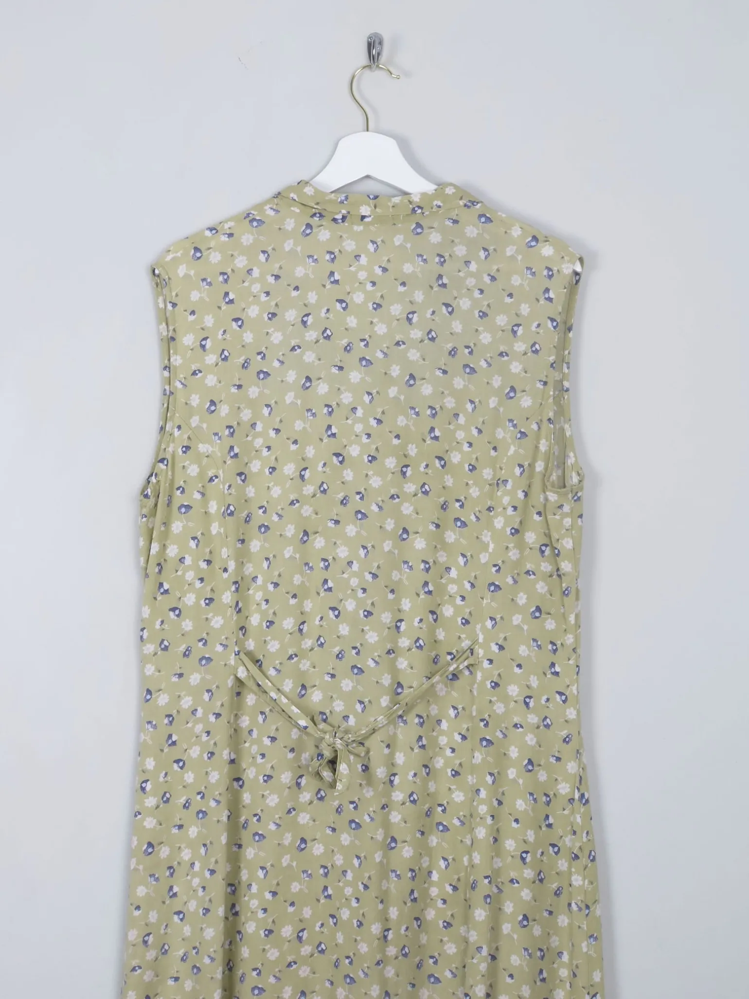 Vintage Green Floral Maxi Dress L/XL