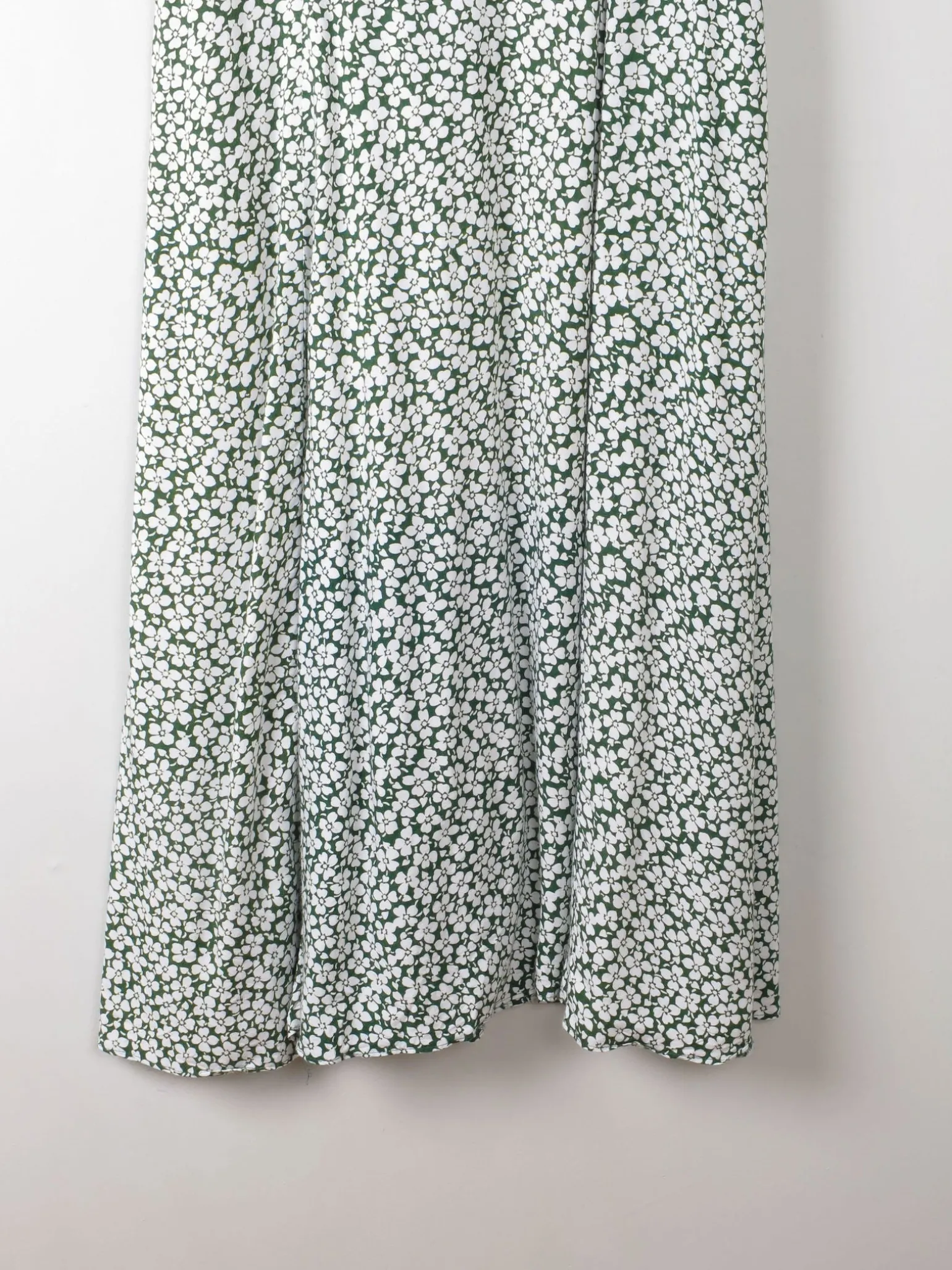 Vintage Green Floral Printed Dress S