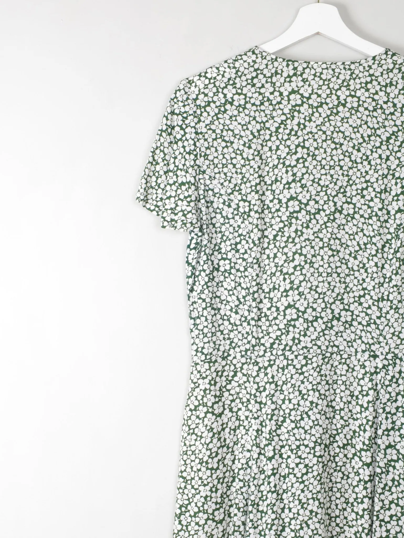 Vintage Green Floral Printed Dress S
