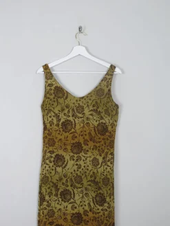 Vintage Green Patterned Long Dress 10