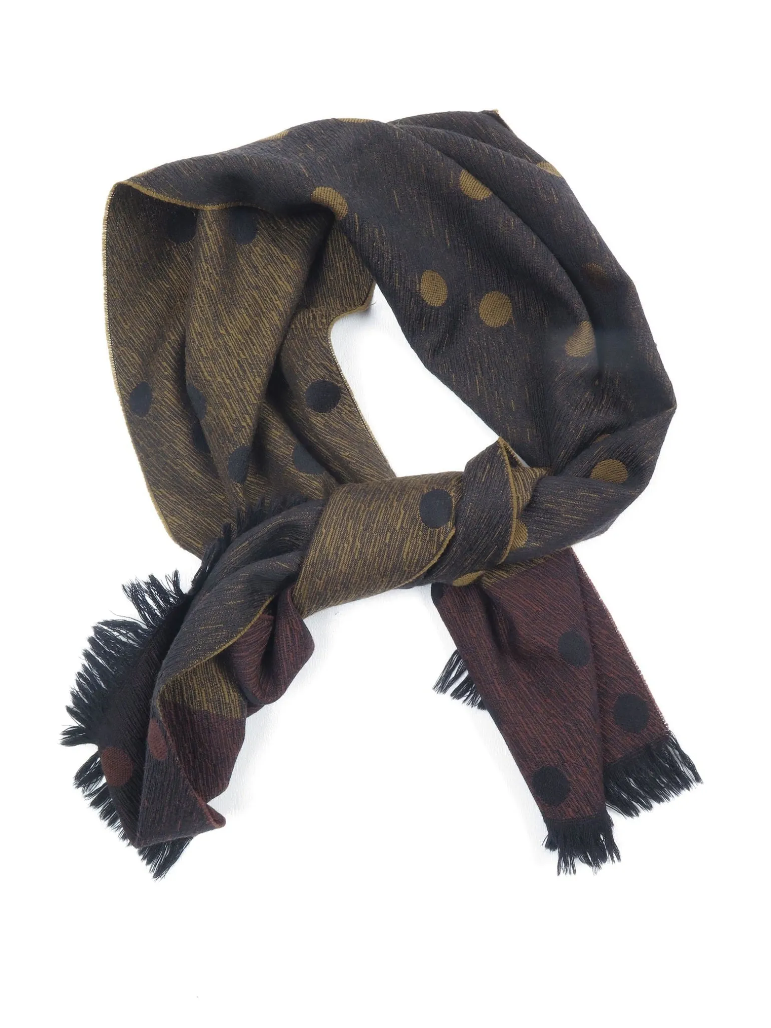 Vintage  Green Polka Dot Mens Scarf