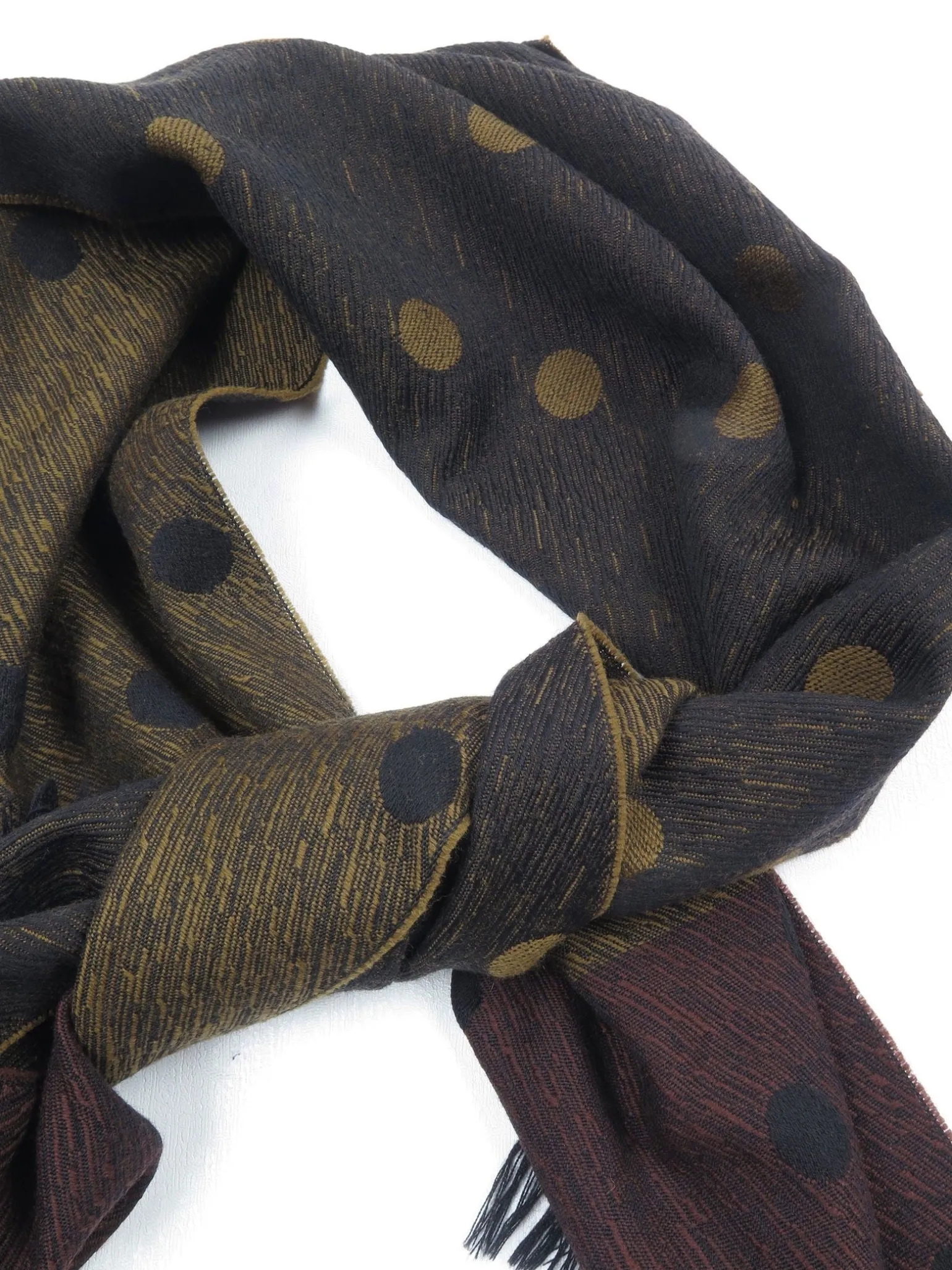 Vintage  Green Polka Dot Mens Scarf