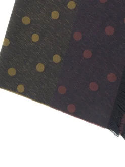 Vintage  Green Polka Dot Mens Scarf