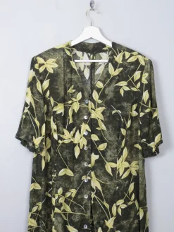Vintage Green Printed Dress L/XL
