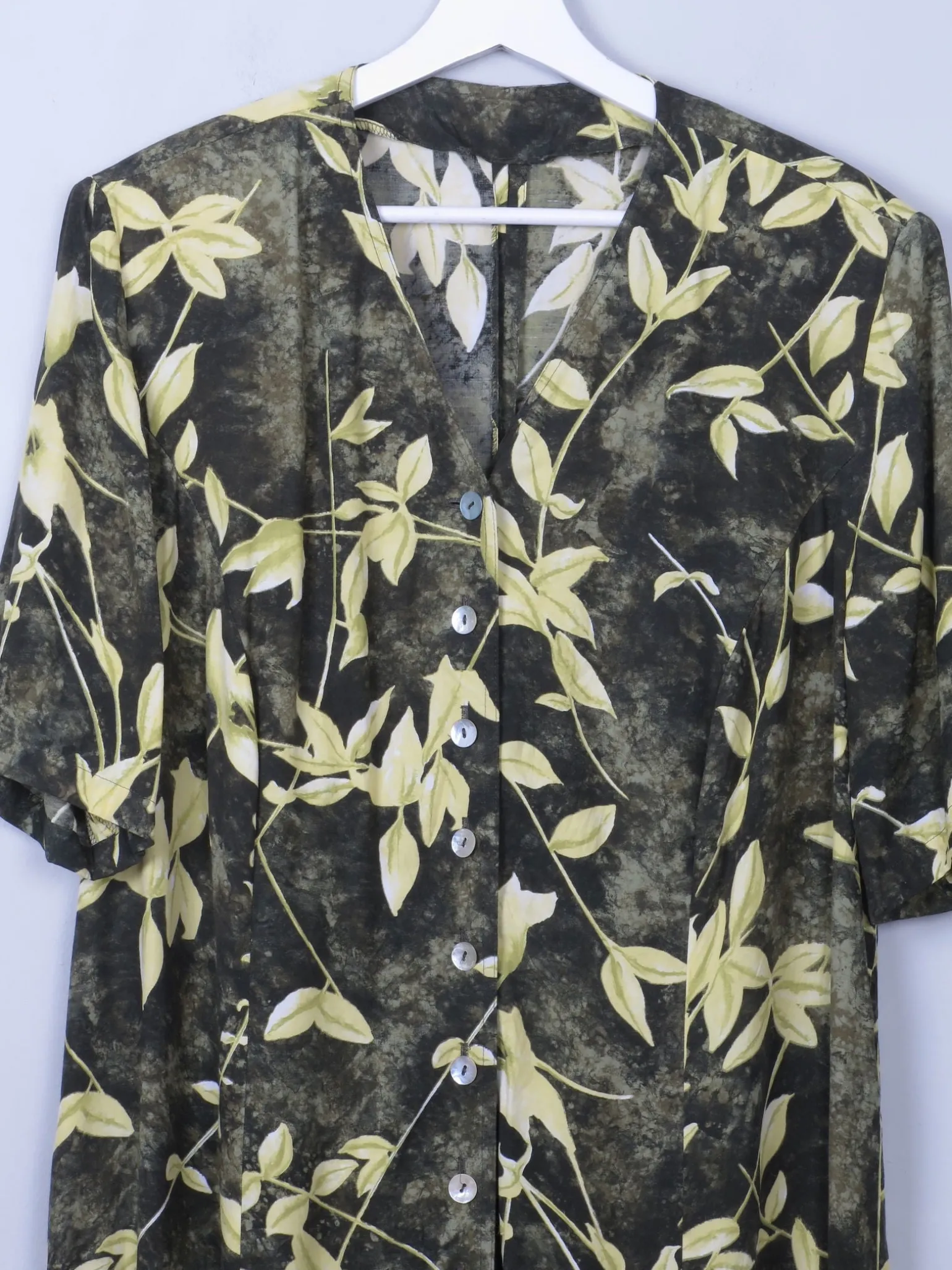 Vintage Green Printed Dress L/XL