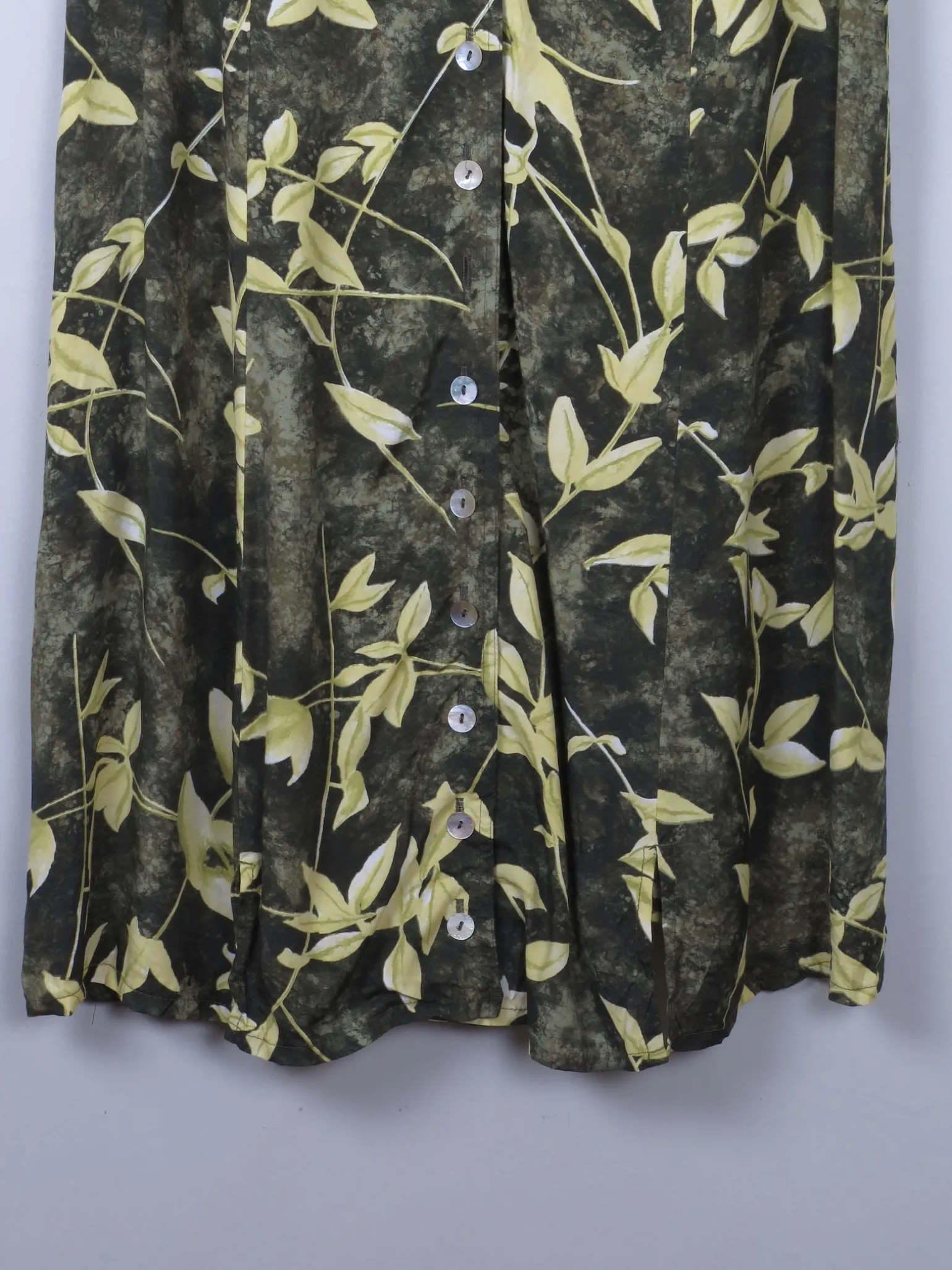 Vintage Green Printed Dress L/XL