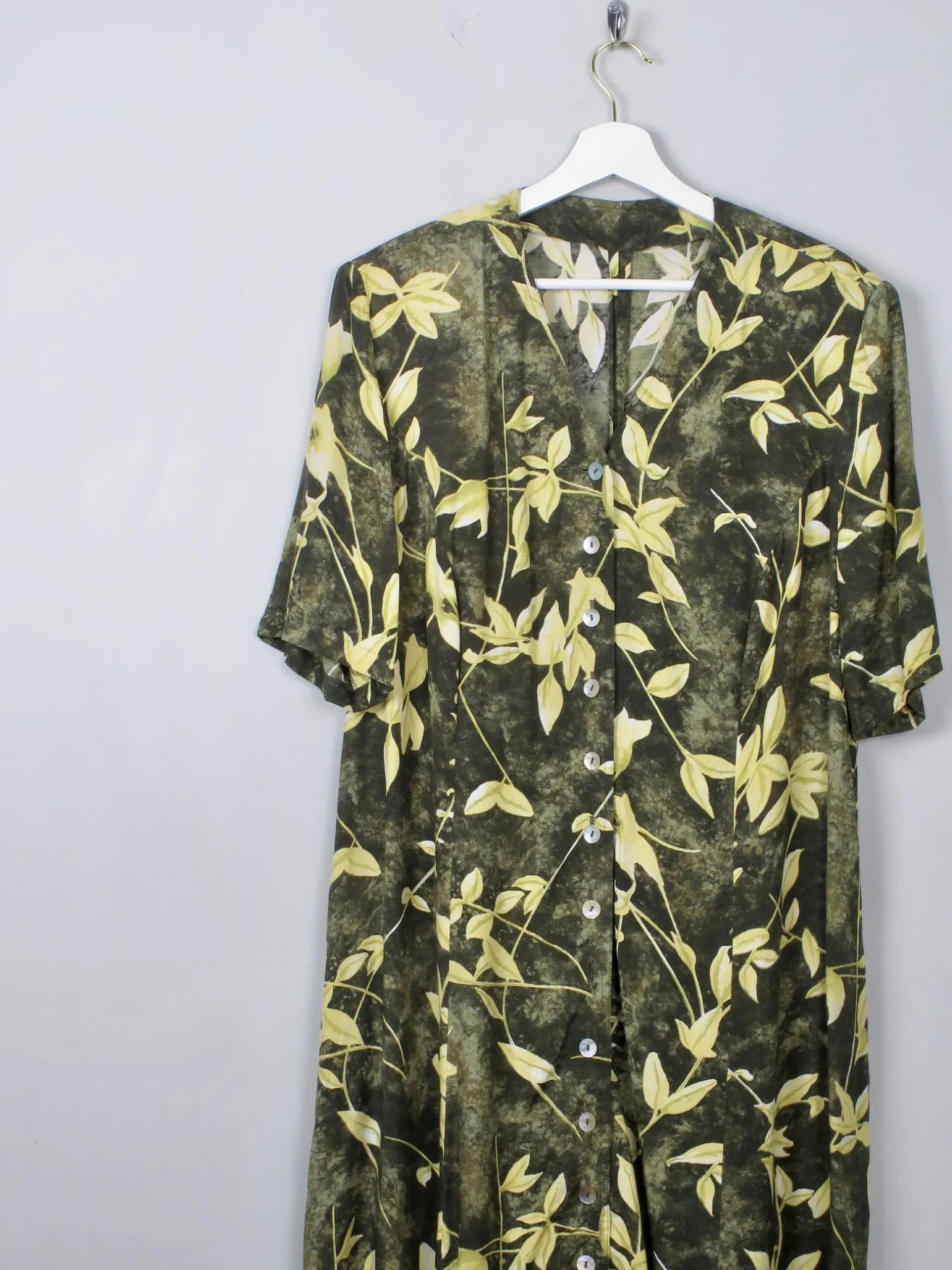 Vintage Green Printed Dress L/XL