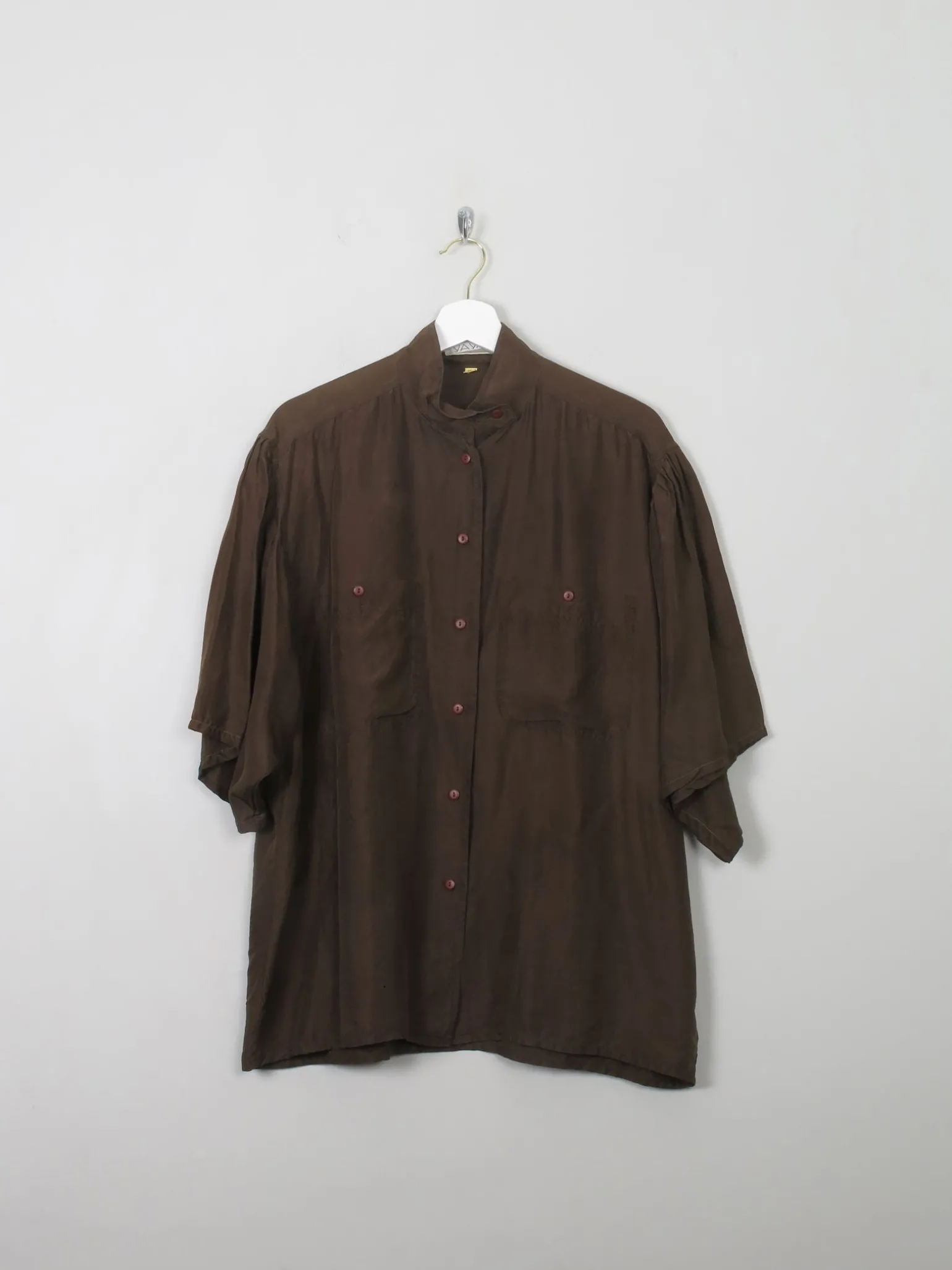 Vintage Green Silk Yaya Blouse L/XL