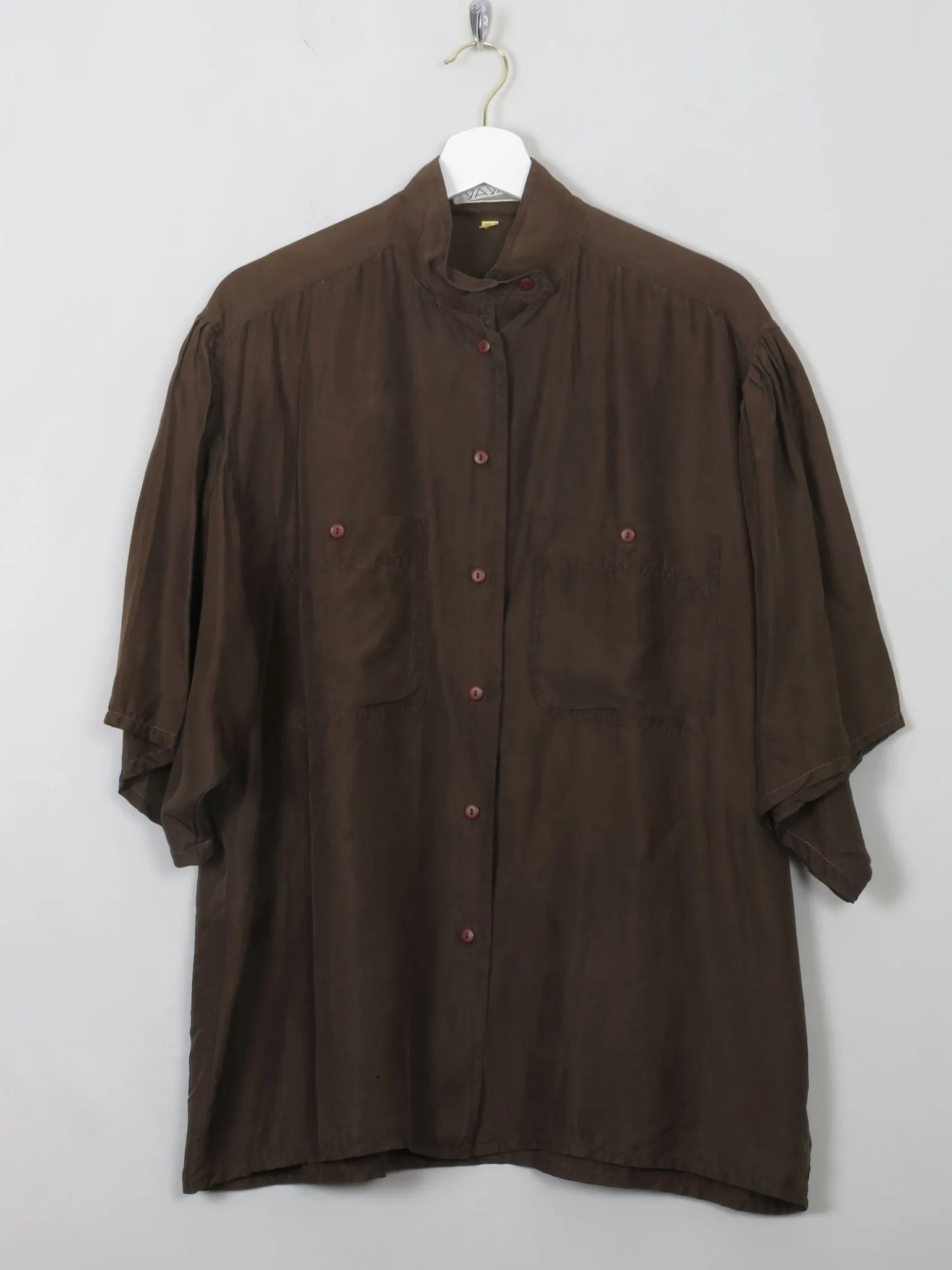 Vintage Green Silk Yaya Blouse L/XL