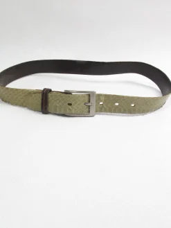 Vintage Green Snakeskin Belt S