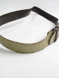 Vintage Green Snakeskin Belt S