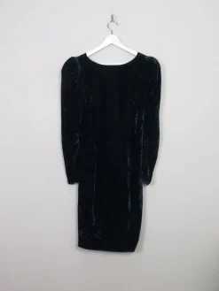 Vintage Green Velvet Dress XS