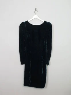 Vintage Green Velvet Dress XS