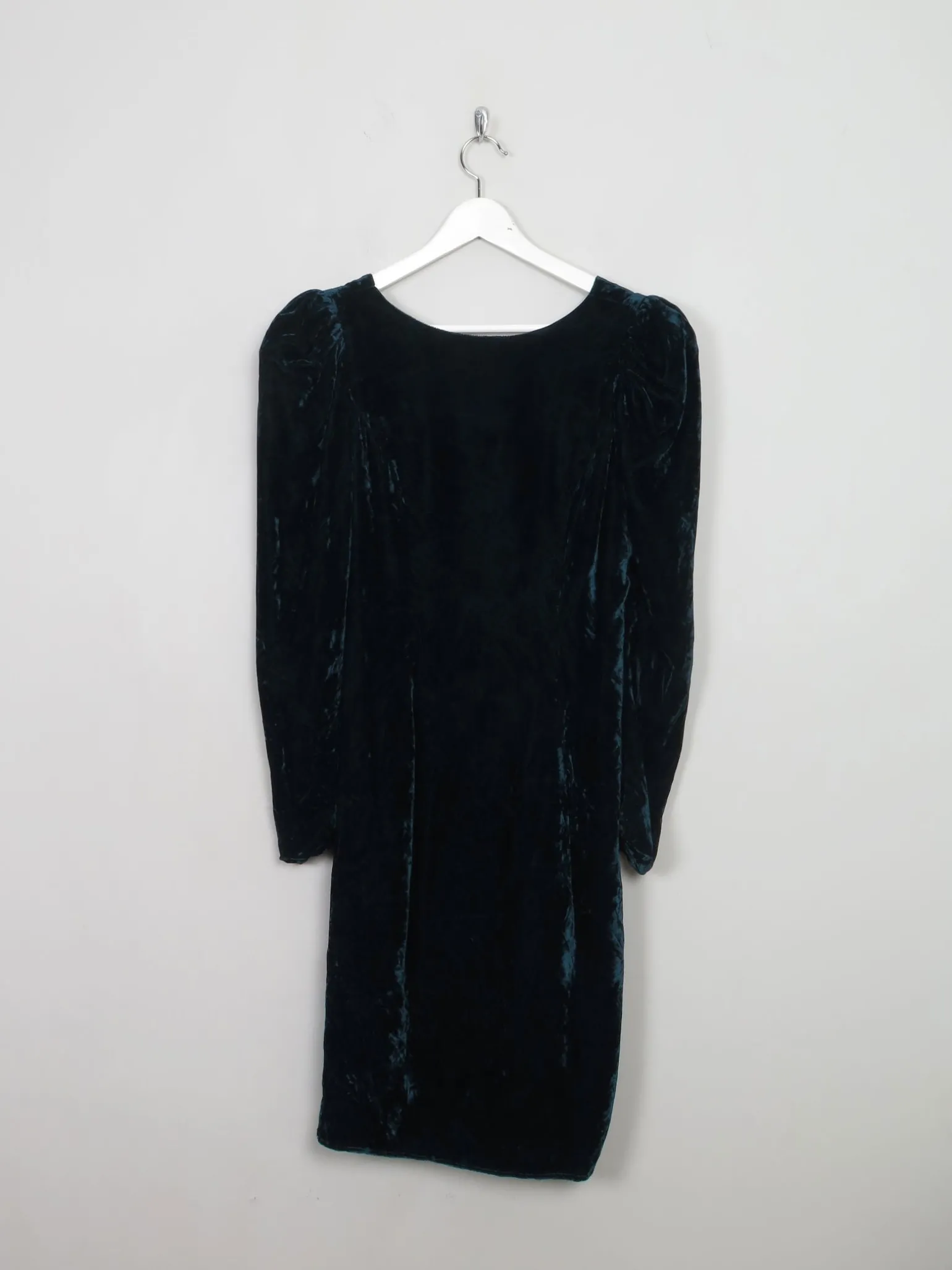 Vintage Green Velvet Dress XS