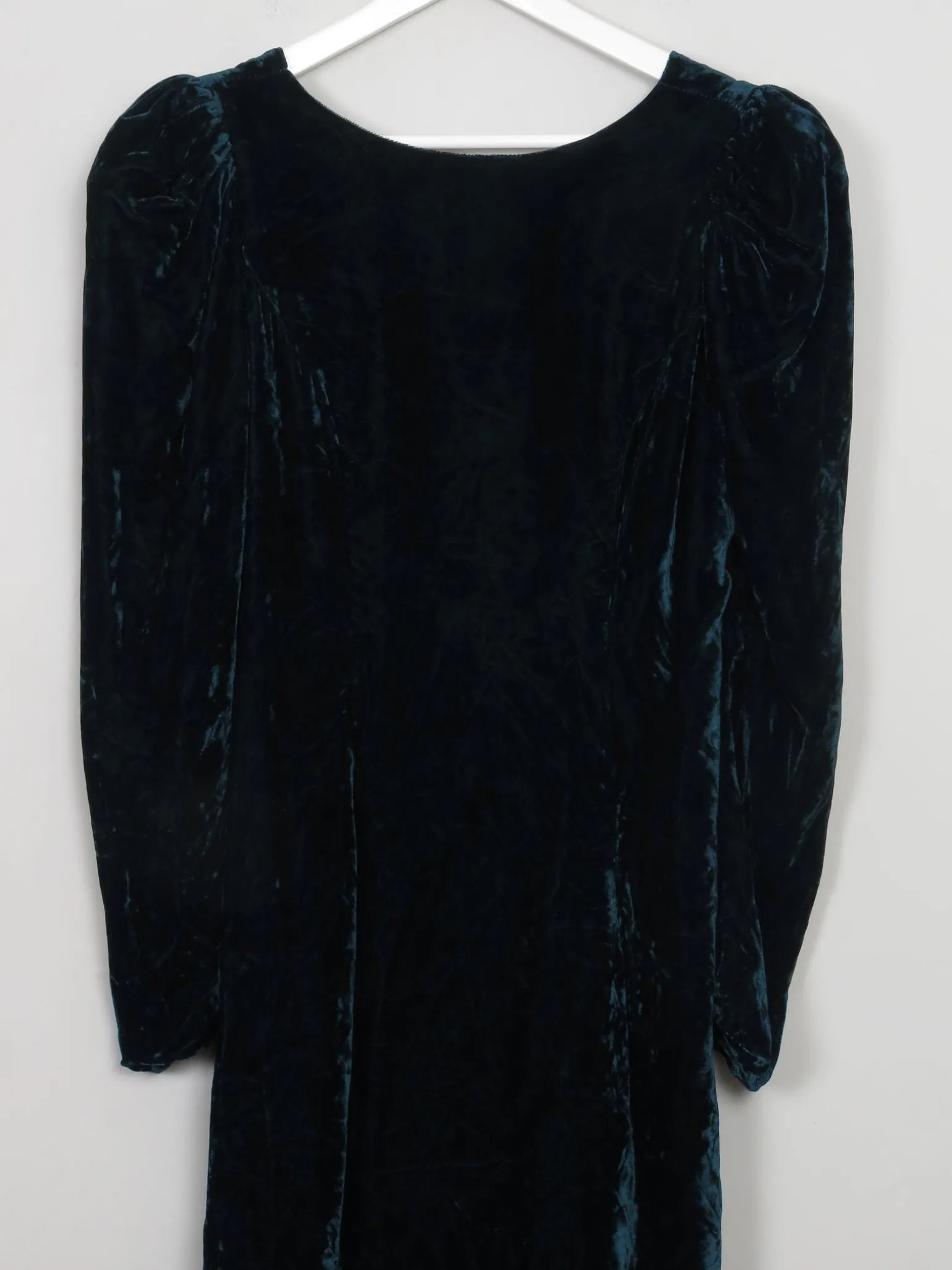 Vintage Green Velvet Dress XS