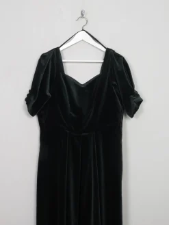 Vintage Green Velvet Laura Ashley Dress 12