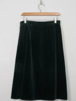 Vintage Green Velvet Skirt 27