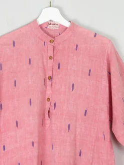 Vintage Indian Pink Kaftan/Tunic/Dress L