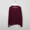 Vintage Lacoste Wine Wool Cardigan M/L