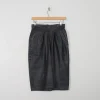 Vintage Leather Skirt Black 27"