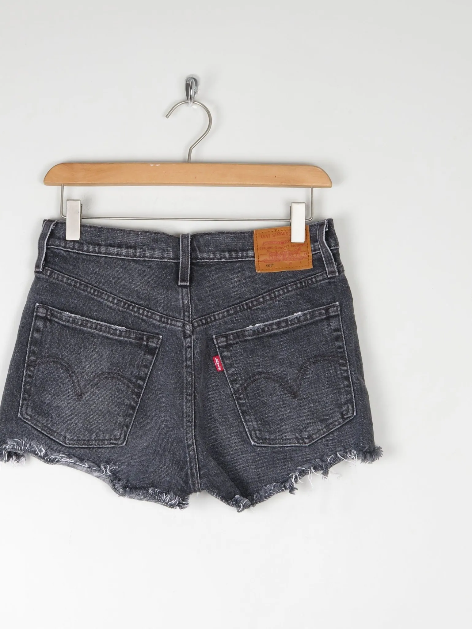Vintage Levi’s Dark Grey Denim Shorts 28"