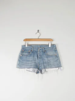 Vintage Levis 501s Blue Denim Shorts 32" W