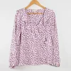 Vintage Loft Pink Ruffled Collar Blouse XS