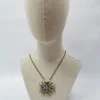 Vintage Long Gold Metal Cross Necklace