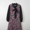 Vintage Lurex Dress With Shear Sleeves 12/14