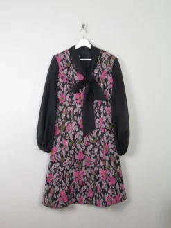 Vintage Lurex Dress With Shear Sleeves 12/14