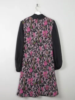 Vintage Lurex Dress With Shear Sleeves 12/14