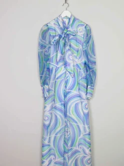Vintage Maxi Dress Blue 6/8 XS