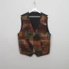 Vintage Men's Printed Suede Waistcoat  L