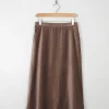 Vintage Mink Coloured Velvet Skirt 28" W S