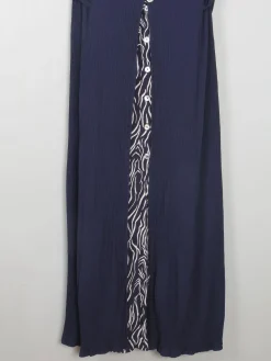 Vintage Navy Dress With Animal Print M/L