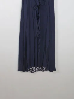 Vintage Navy Dress With Animal Print M/L