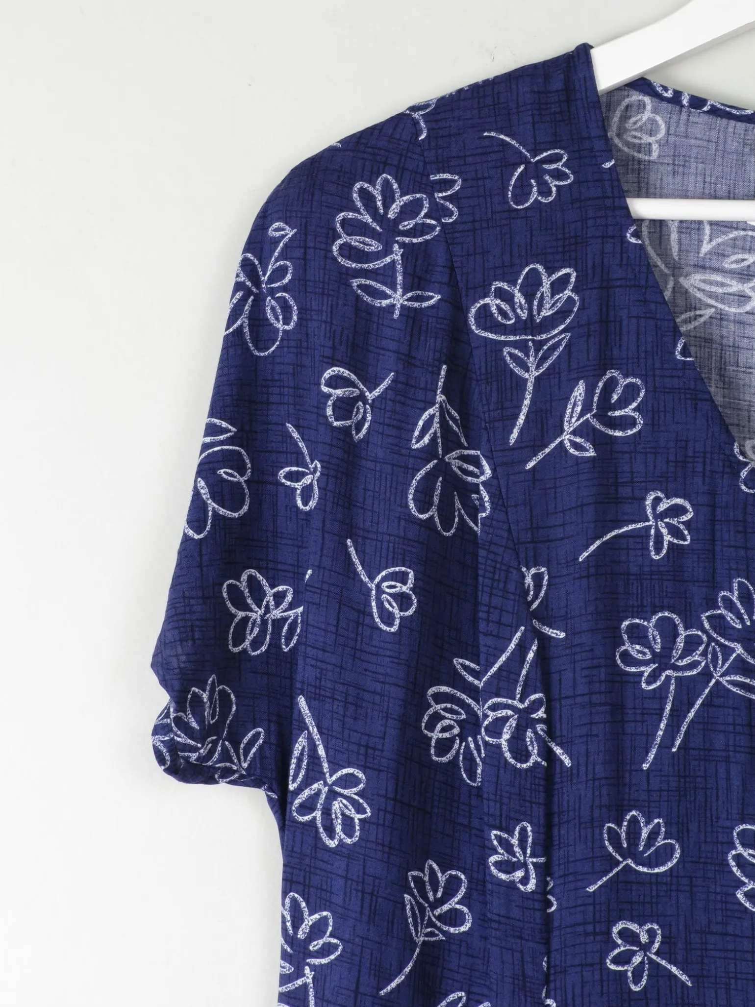 Vintage Navy Printed Dress L/XL