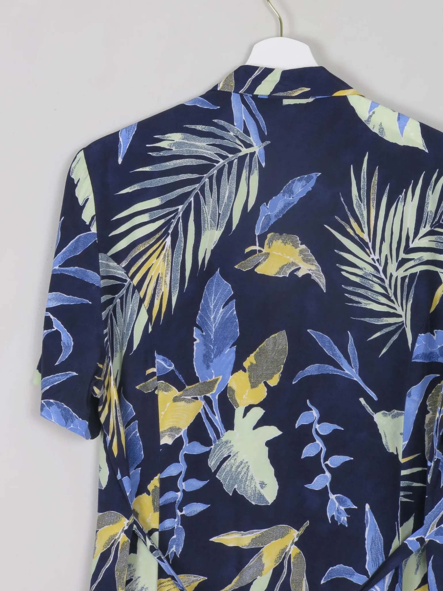Vintage Navy Printed Safari Style Dress M/L