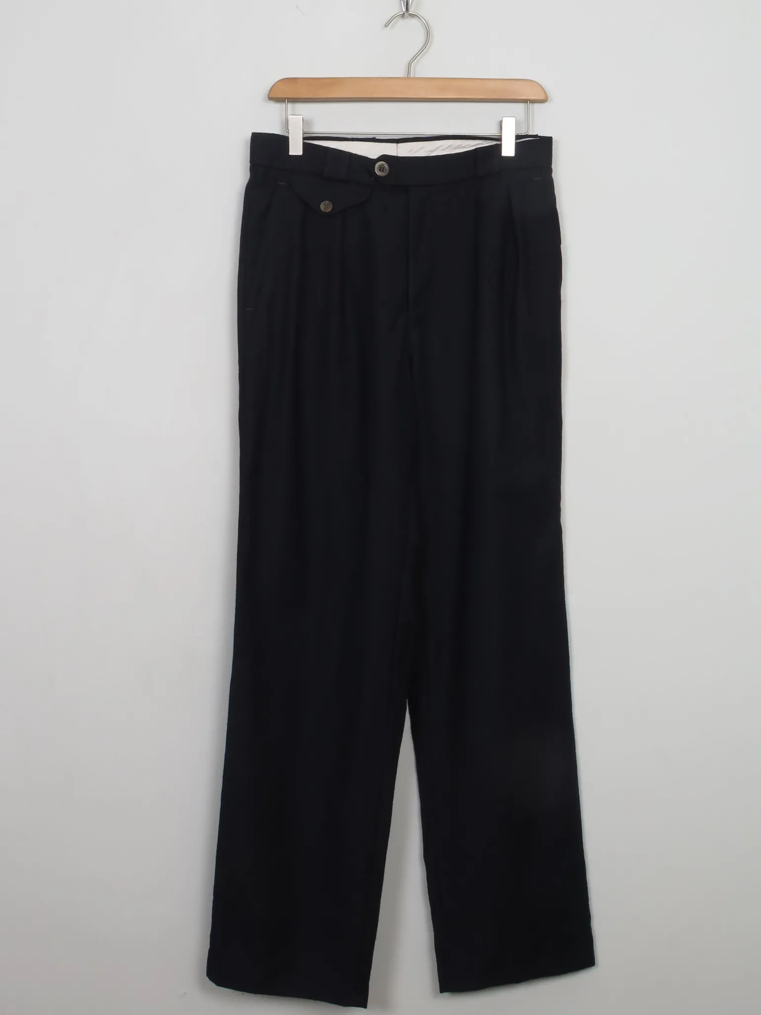 Vintage Navy Wool Trousers 29"W