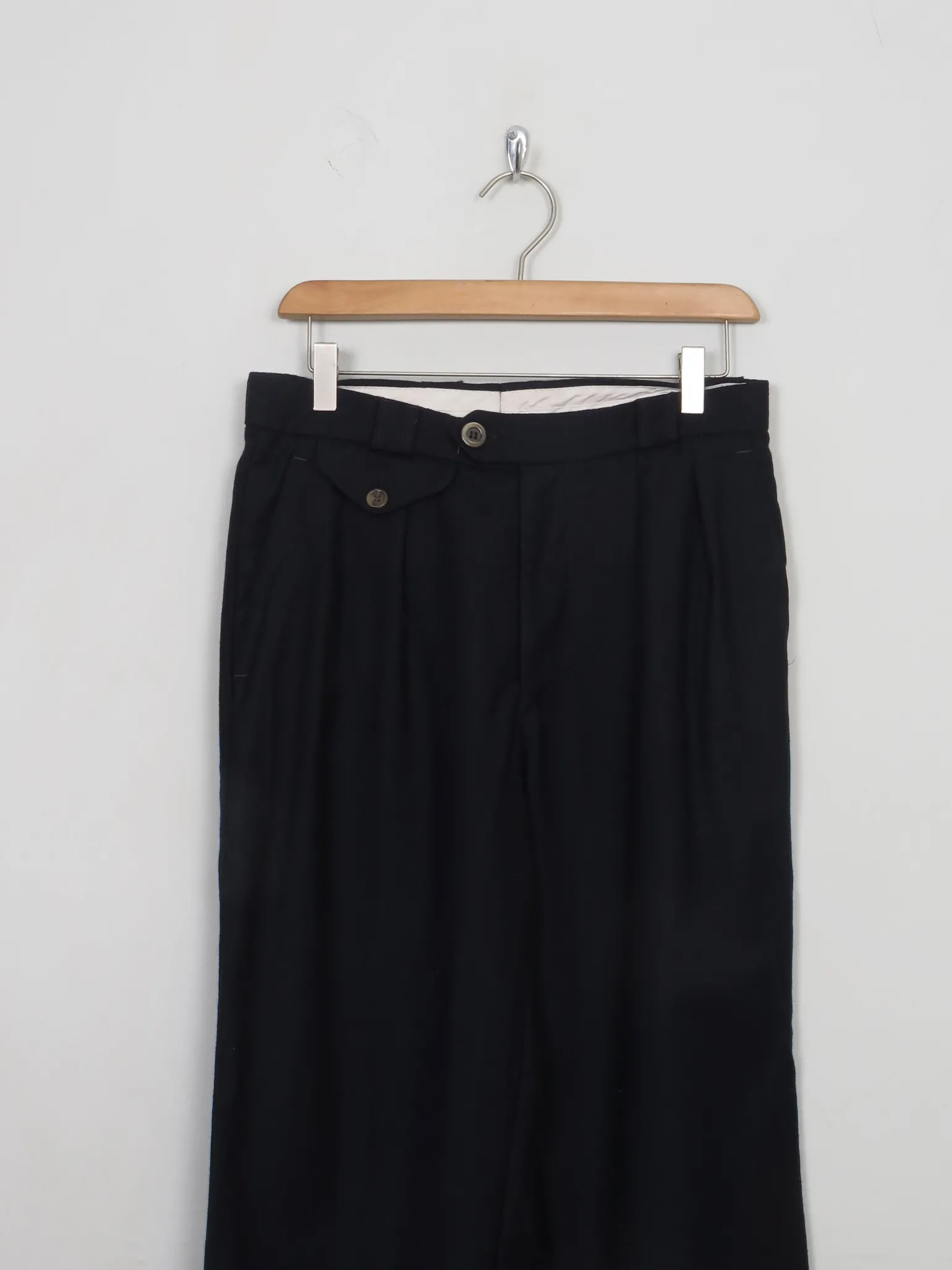 Vintage Navy Wool Trousers 29"W