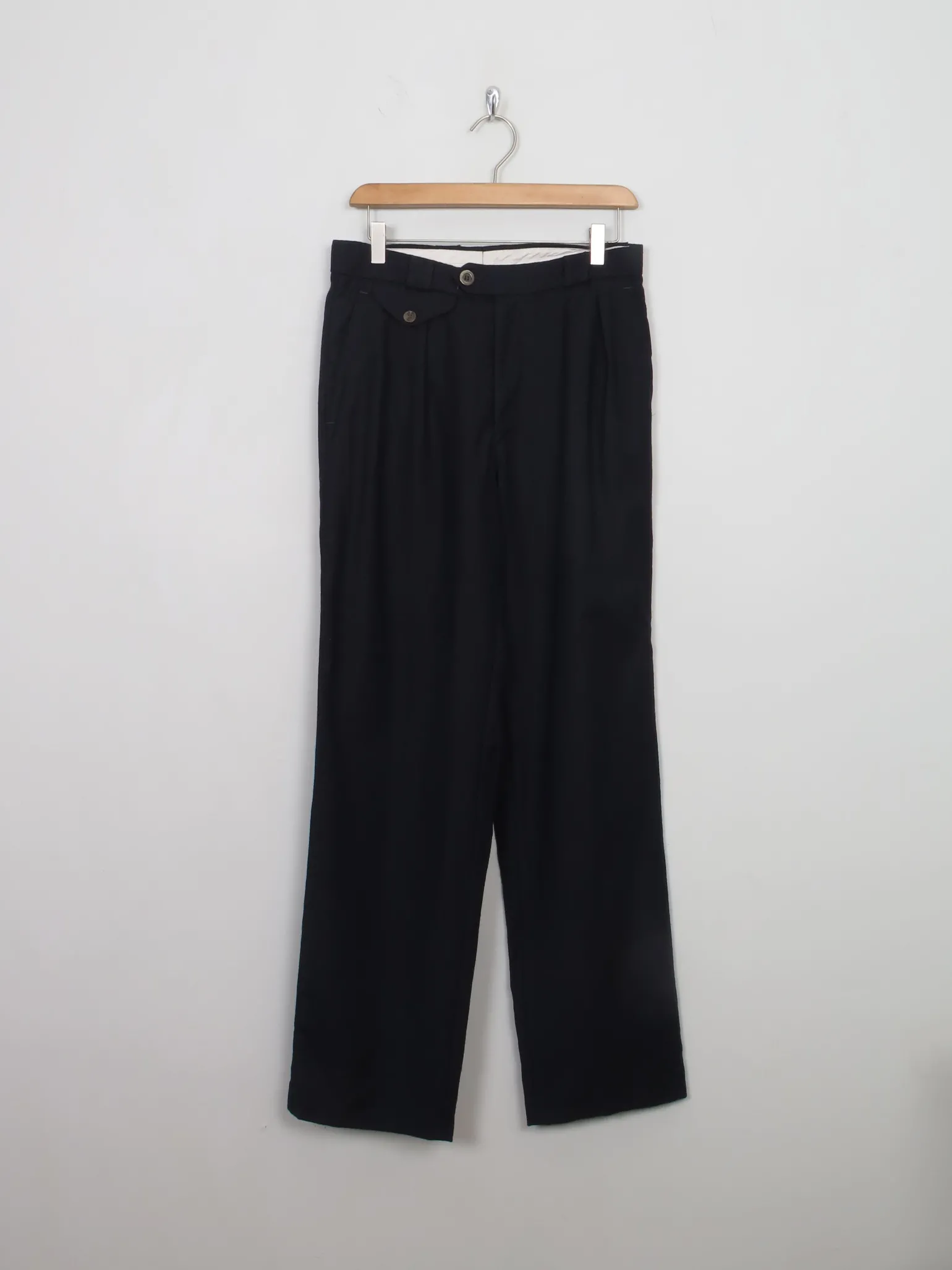 Vintage Navy Wool Trousers 29"W