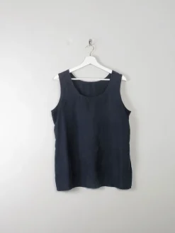 Vintage Navy/Black Vest Top L