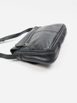 Vintage Oriano Navy Leather Cross-Body Bag