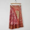 Vintage Paisley Wrap Over Skirt S