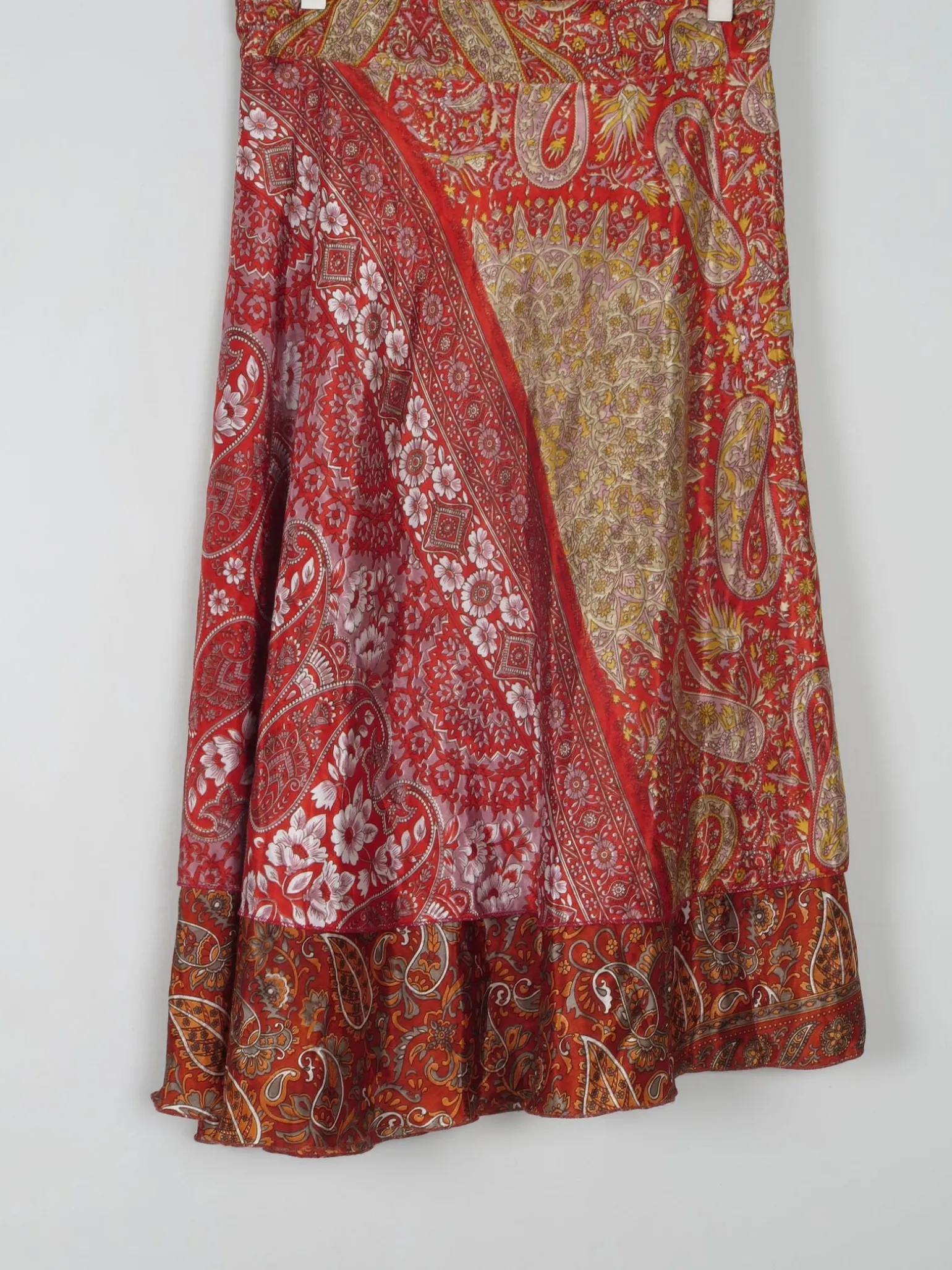 Vintage Paisley Wrap Over Skirt S