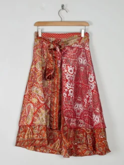 Vintage Paisley Wrap Over Skirt S