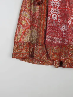 Vintage Paisley Wrap Over Skirt S